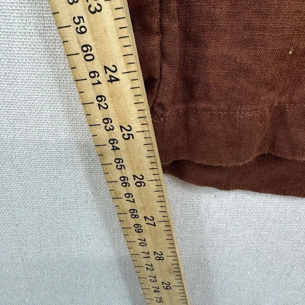 Quince 100% European Linen Tapered Ankle Pants Size L Minimalist Coastal Resort